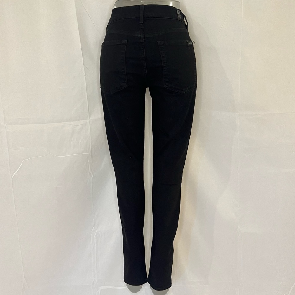 7 For All Mankind The Skinny Jeans Black 28" - Picture 7 of 10